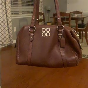 Like new, Coach soft brown leather bag
